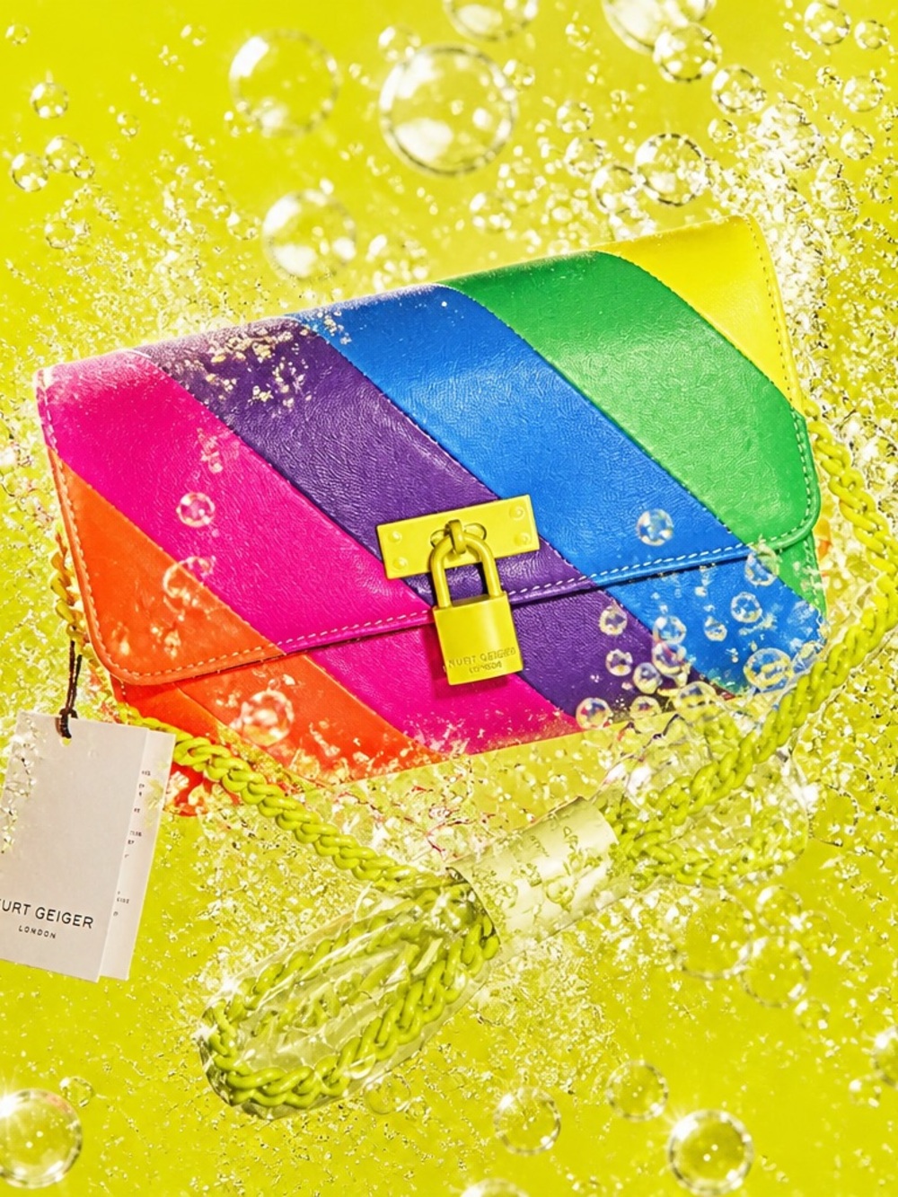 Kurt Geiger Rainbow Leather Crossbody Bag - Multicolor